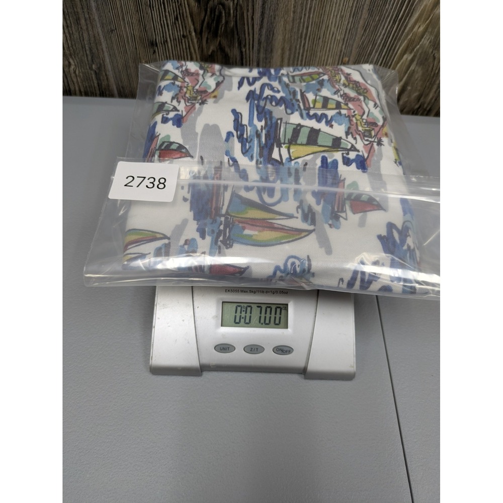 Sailboat Top Women's 8 Linen Blend Lined Mediterranean Coastal Grandma Casual - Picture 8 of 8